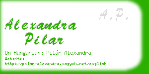 alexandra pilar business card